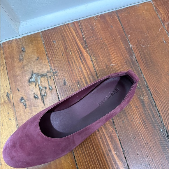 Everlane Day Glove Maroon Suede Flats - Picture 5 of 6